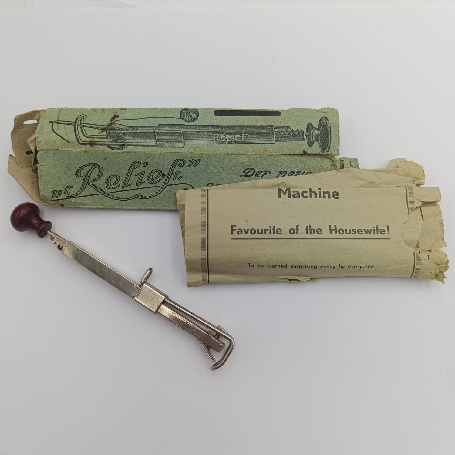 Vintage German Relief hand stitcher in box