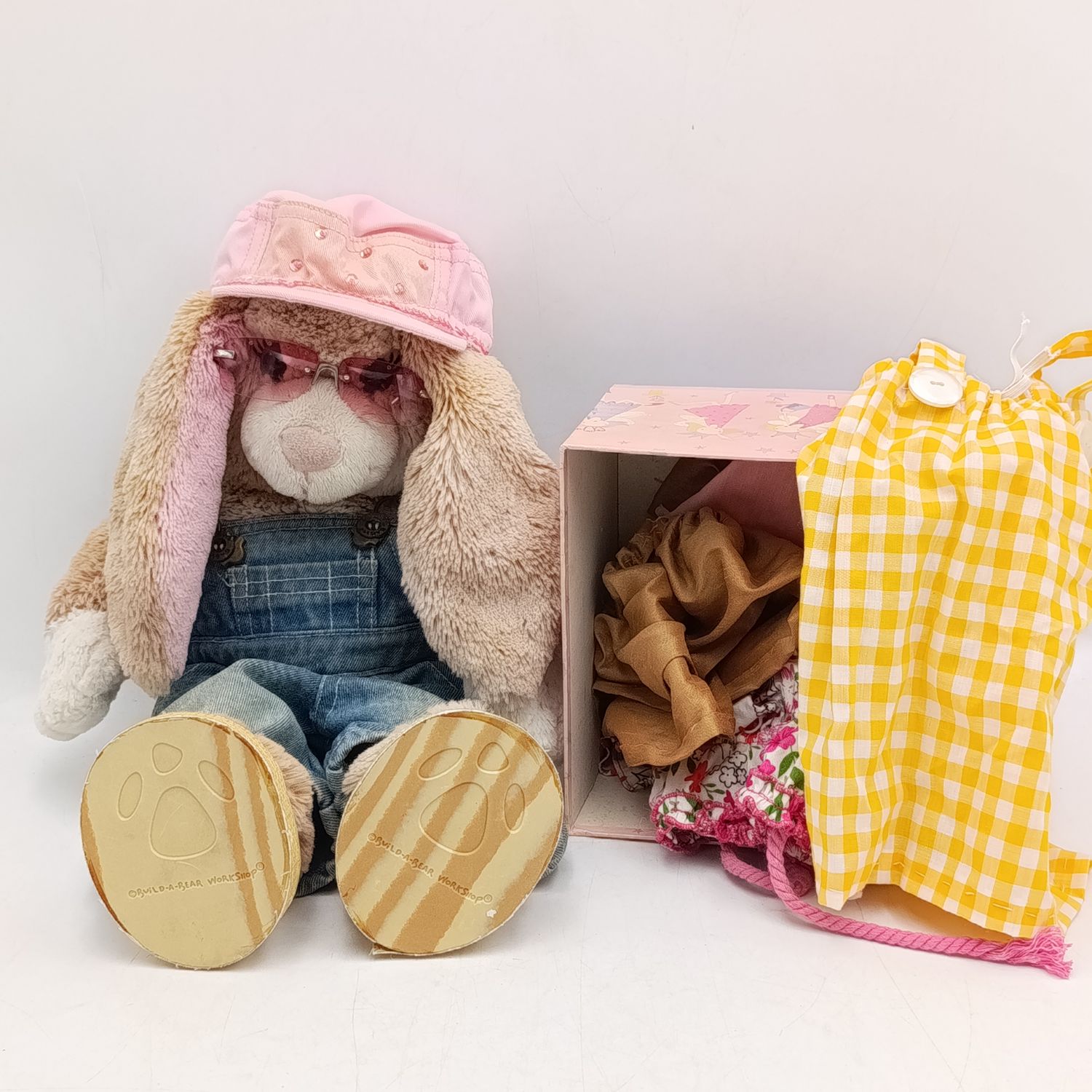 &quot;Build a Bear&quot; Rabbit with lots of Build a Bear clothes - Excellent condition