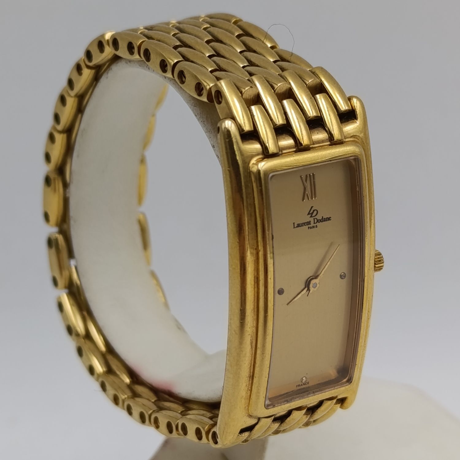 Laurent Dodane goldplated rectangular ladies watch - working - very good condition