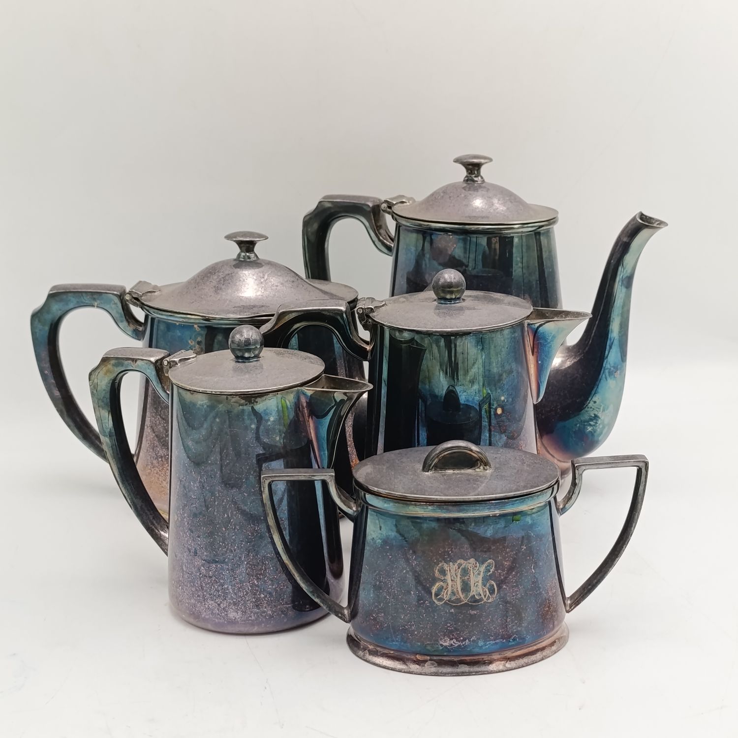 Vintage Silverplated Walker and Hall tea and coffee set - 6-piece