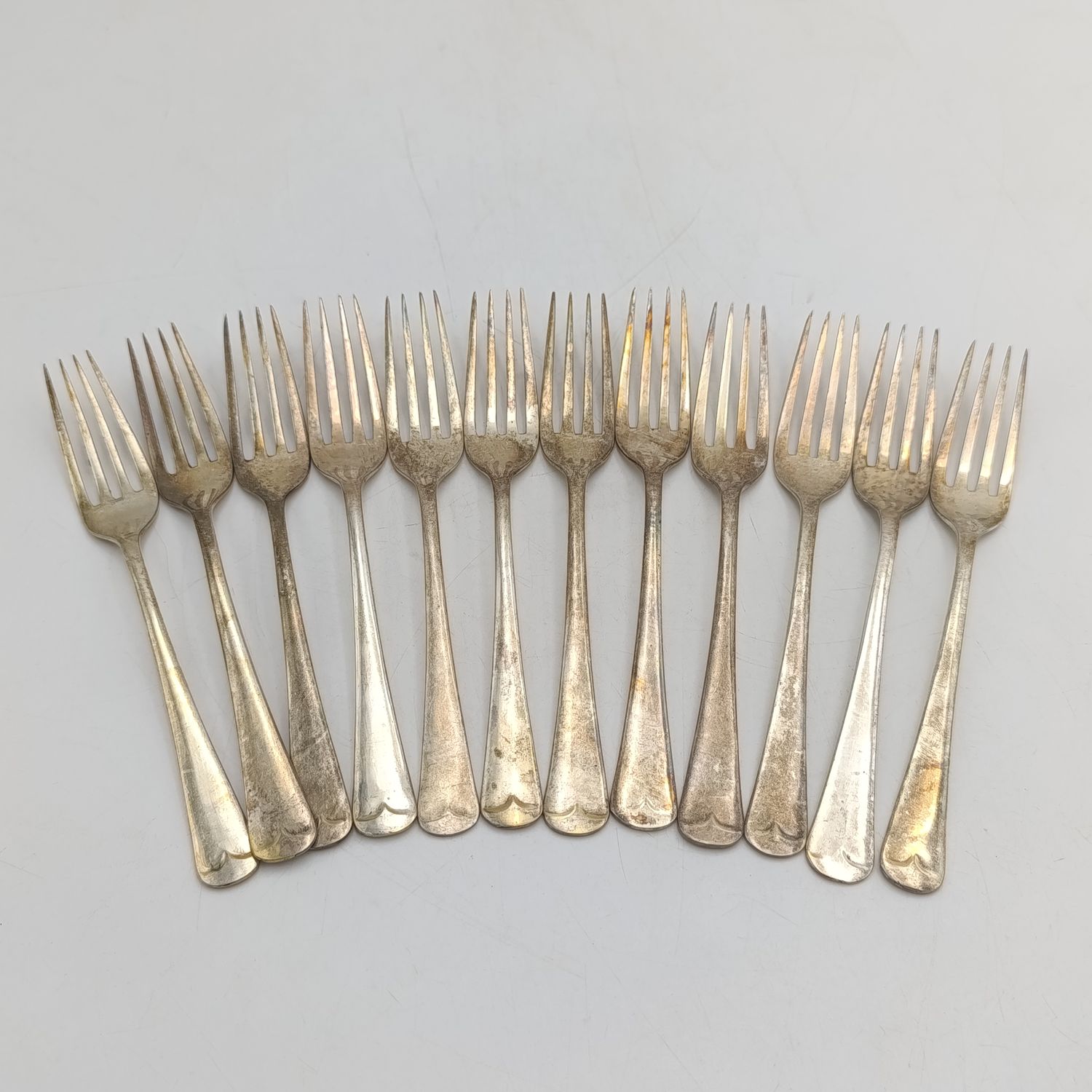 Vintage Set of 12 Pak-Alam silverplated forks