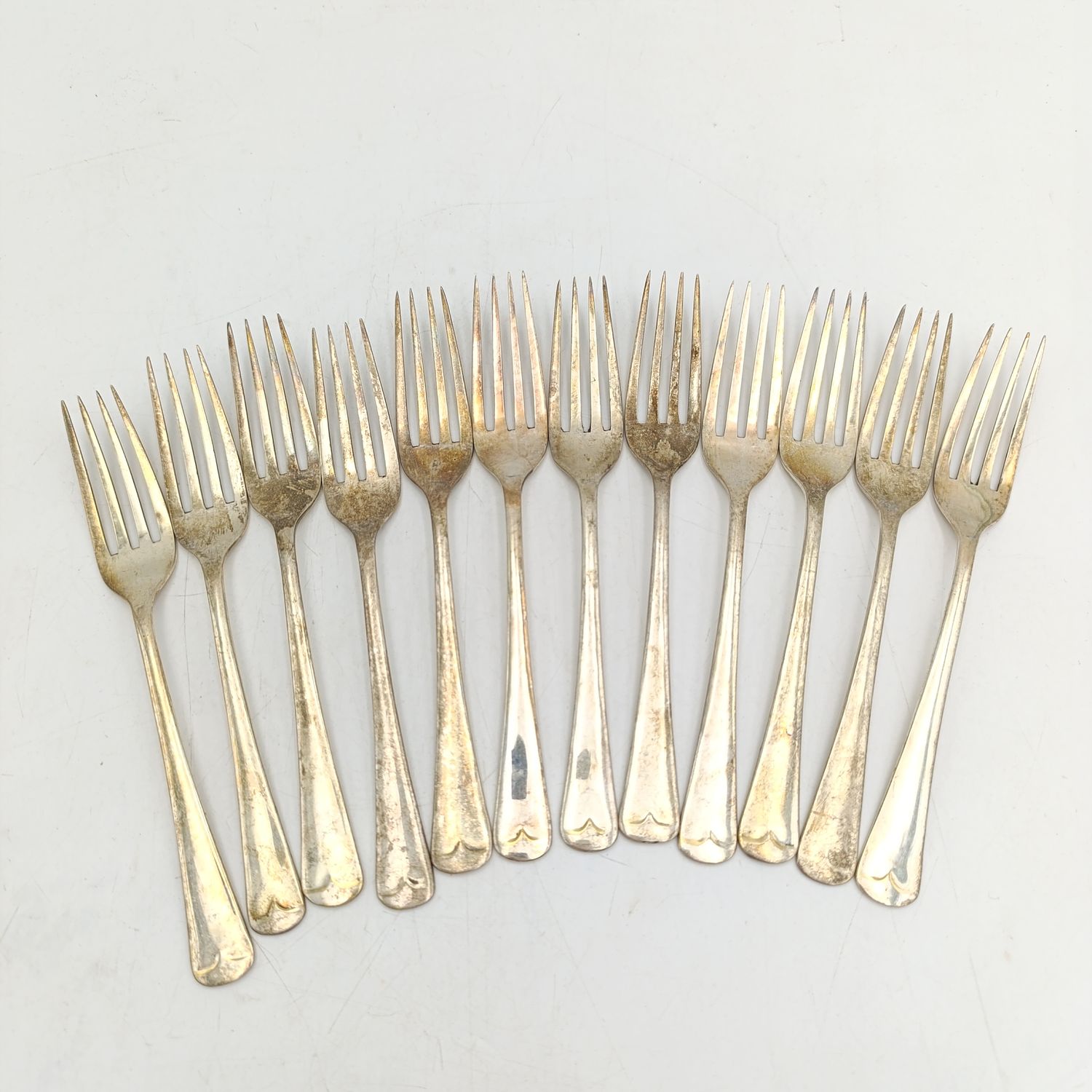 Vintage set of 12 Pak-Alam silverplated forks