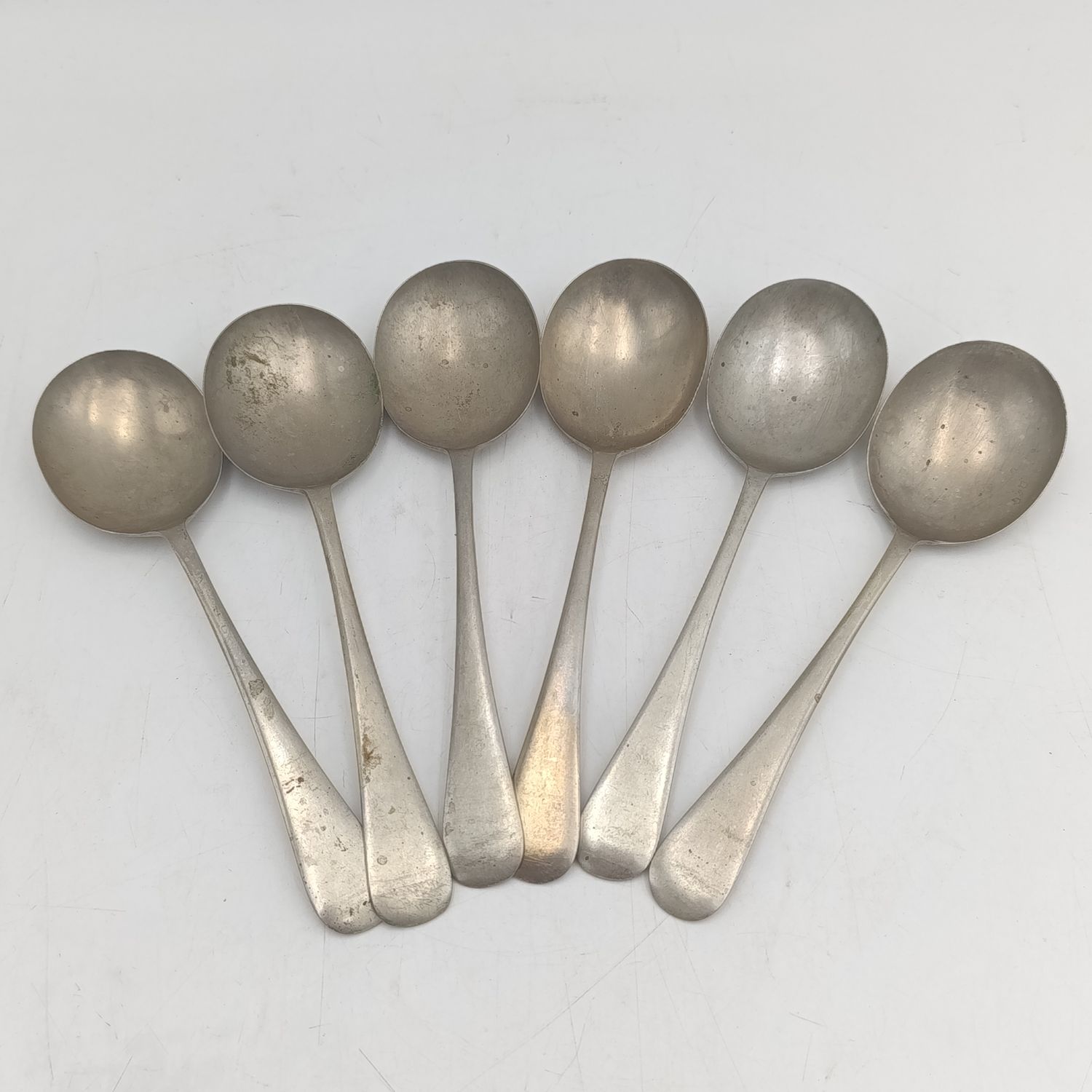 Set of 6 vintage Nickel silver spoons