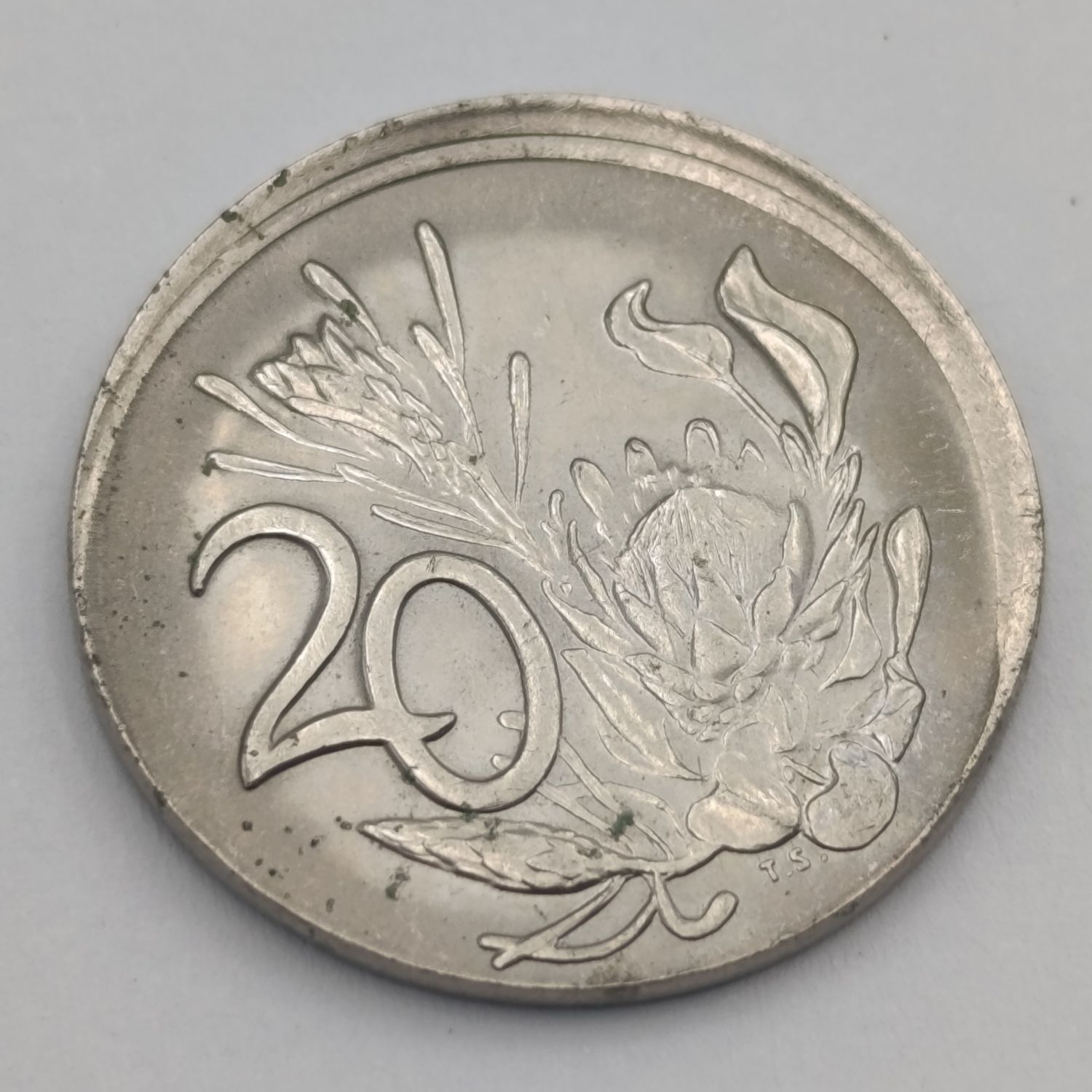 South Africa 1989 Error 20 cent - misstruck