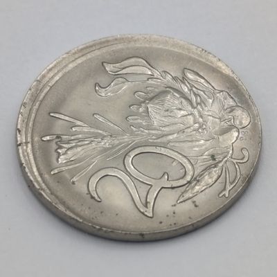 South Africa 1989 Error 20 cent - misstruck