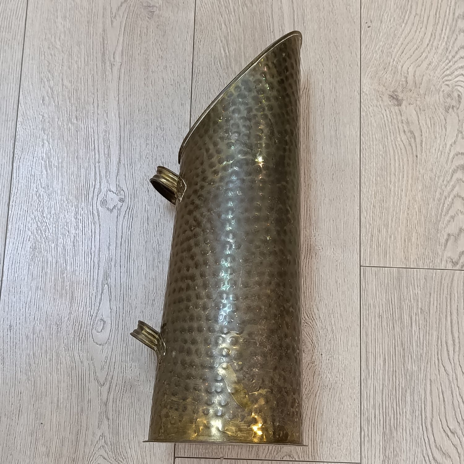 Vintage brass coal scuttle