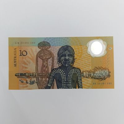 Australia 10 dollars banknote first polymer uncirculated