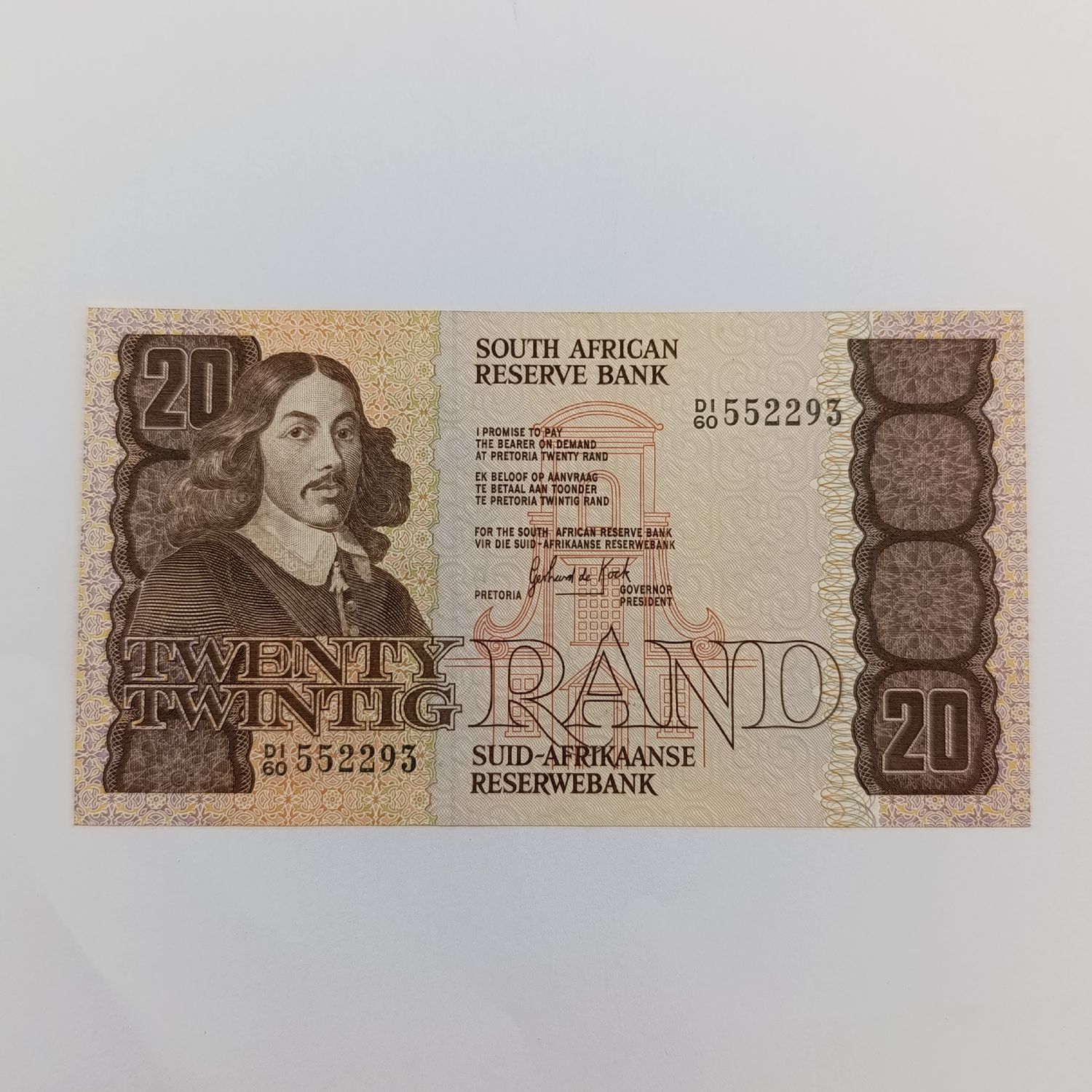 South Africa R20 Gerhard de Kock banknote uncirculated