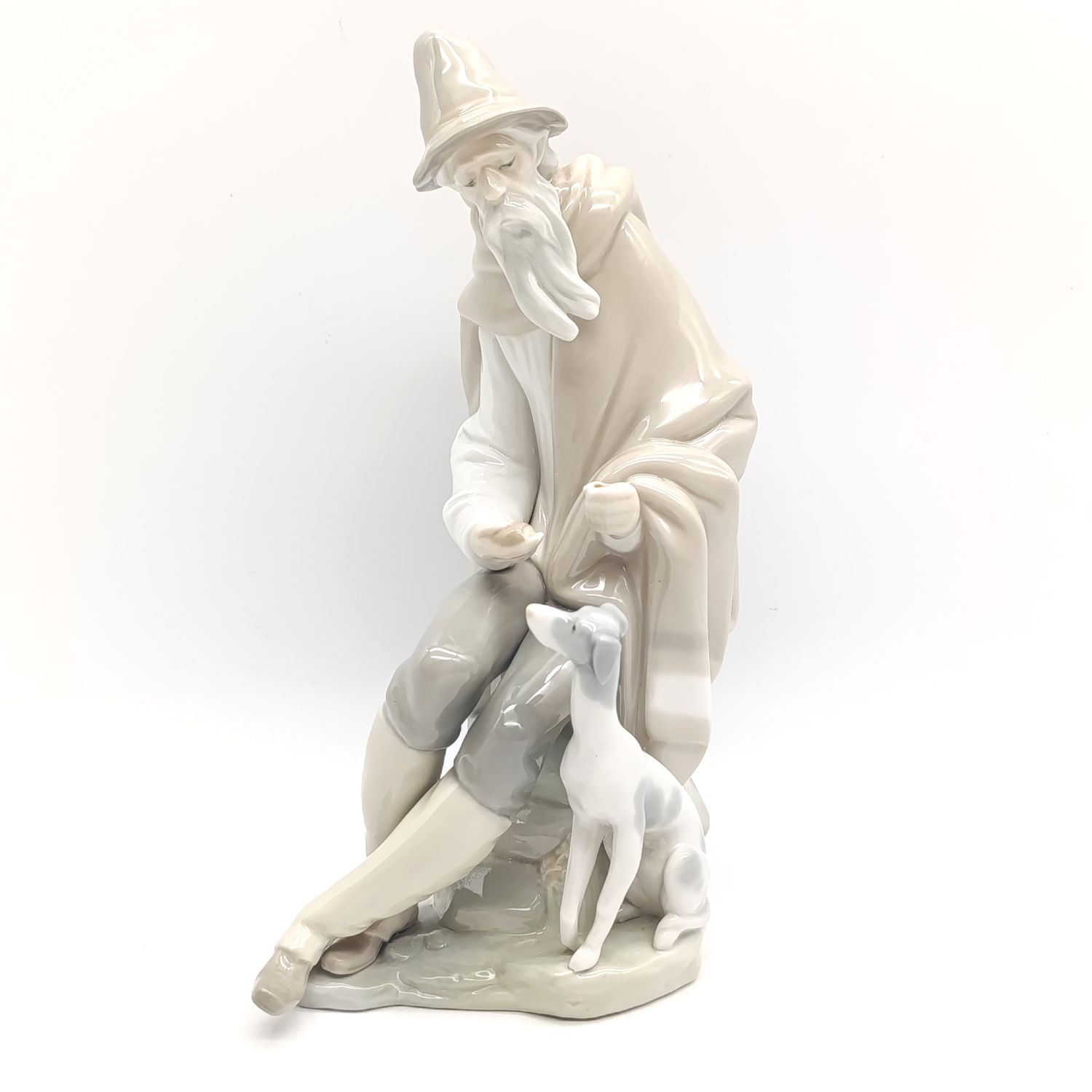 Vintage Lladro 1094 Beggar porcelain figurine - no stick, no box