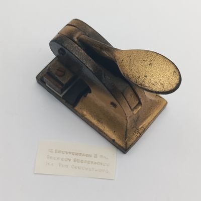 Antique embossing tool for &quot;W.Breytenbach &amp; Co. Tax consultants&quot;