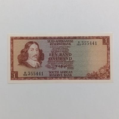 Lot of 10 TW de Jongh 2nd issue 1973 R1 banknotes - uncirculated with consecutive numbers