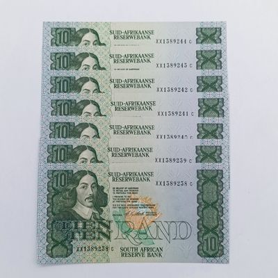 CL Stals lot of 7 xx replacement R10 notes with consecutive numbers