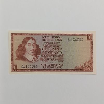 Lot of 5 x TW de Jongh first issue R1 notes uncirculated with consecutive numbers