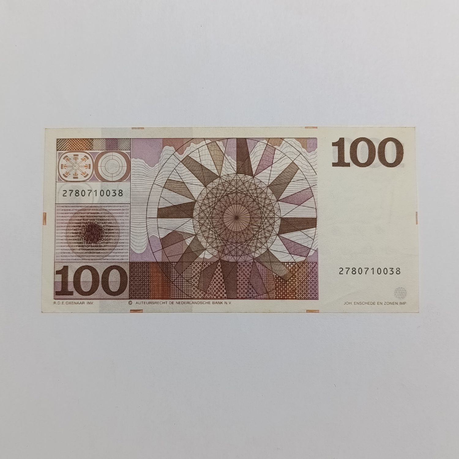Netherlands 100 Gulden banknote 1970 XF