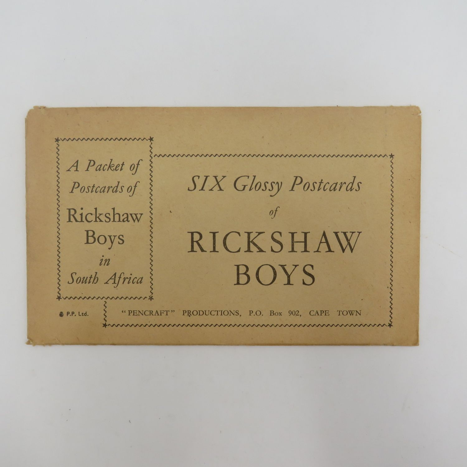 Packet of 6 vintage Rickshaw Boys postcards in original packaging - sealed