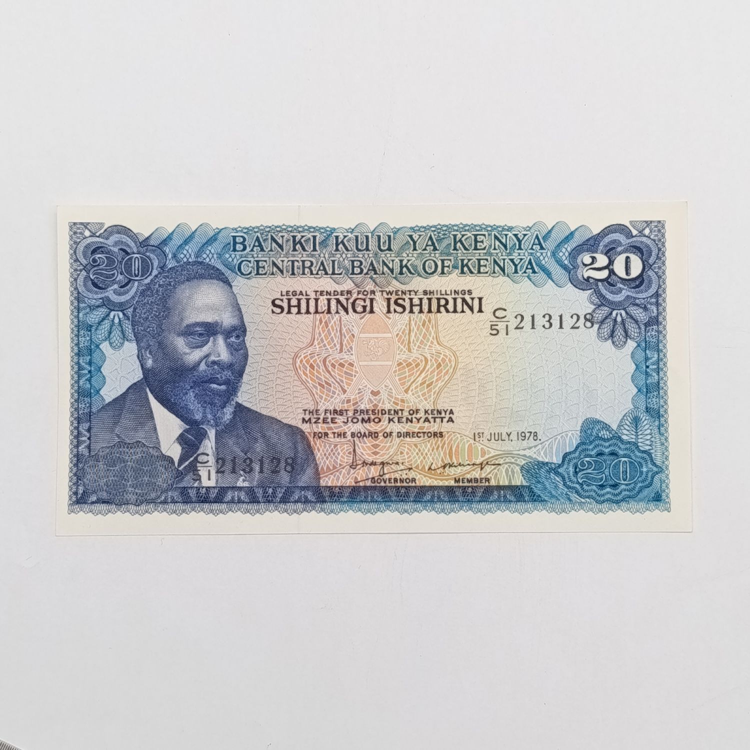 Kenya 20 Shilingi banknote crisp uncirculated 1978