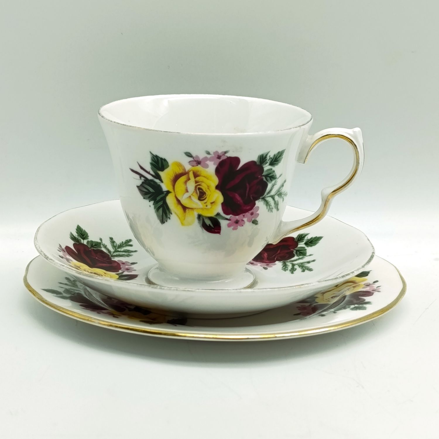 Vintage Queen Anne porcelain trio