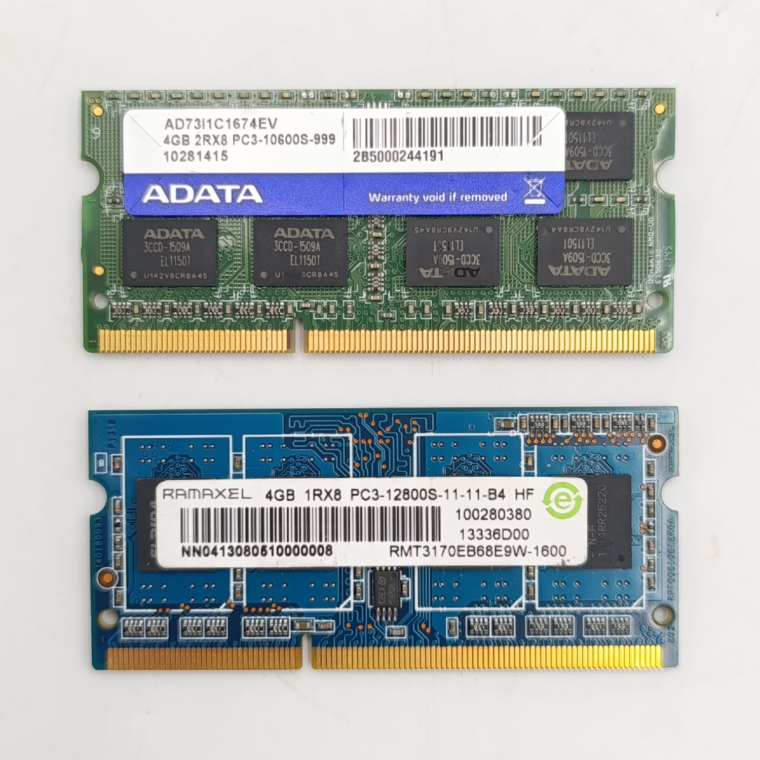 Lot of 2x 4GB RAM cards - Ramaxel Ardata