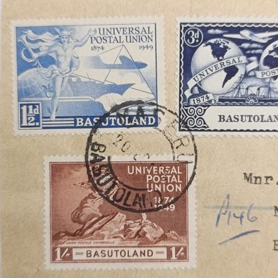 Swaziland, Bechuanaland and Basutoland Postal Union sets on cover - all on University of Pretoria Stationary