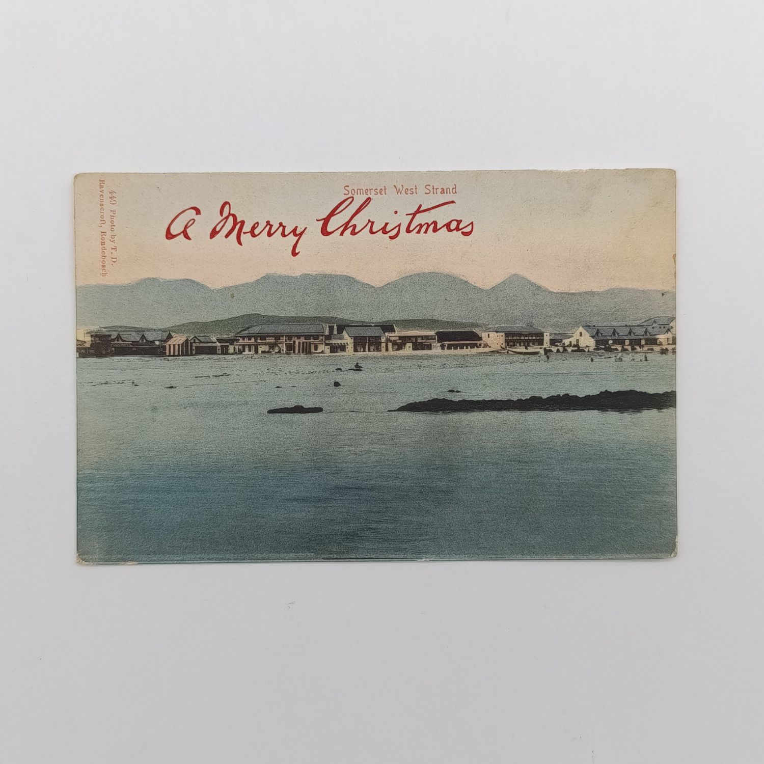Postcard - unused Somerset West Strand - A Merry Christmas