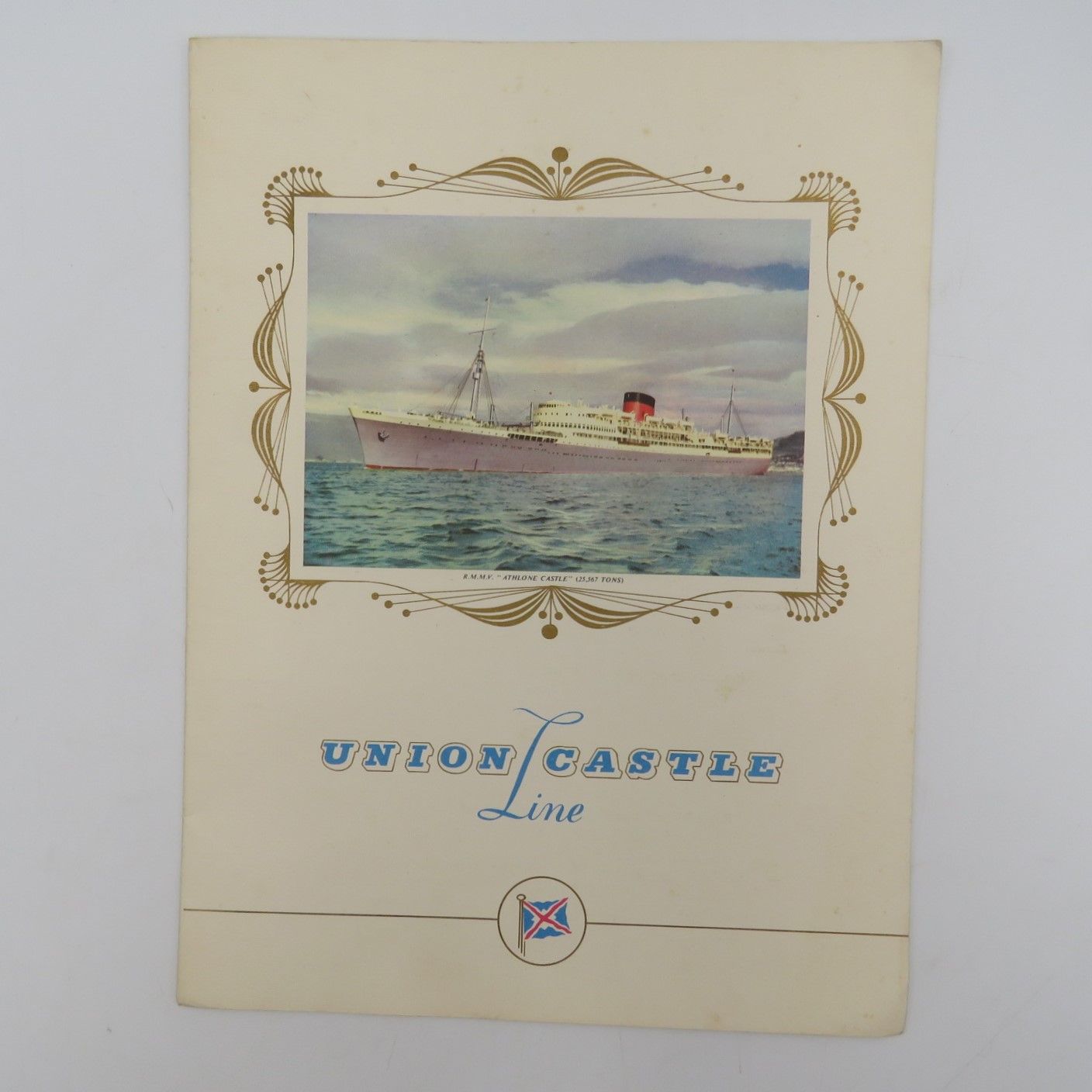 Union-Castle RMMV Athlone Castle Farewell dinner menu - 6  September 1961
