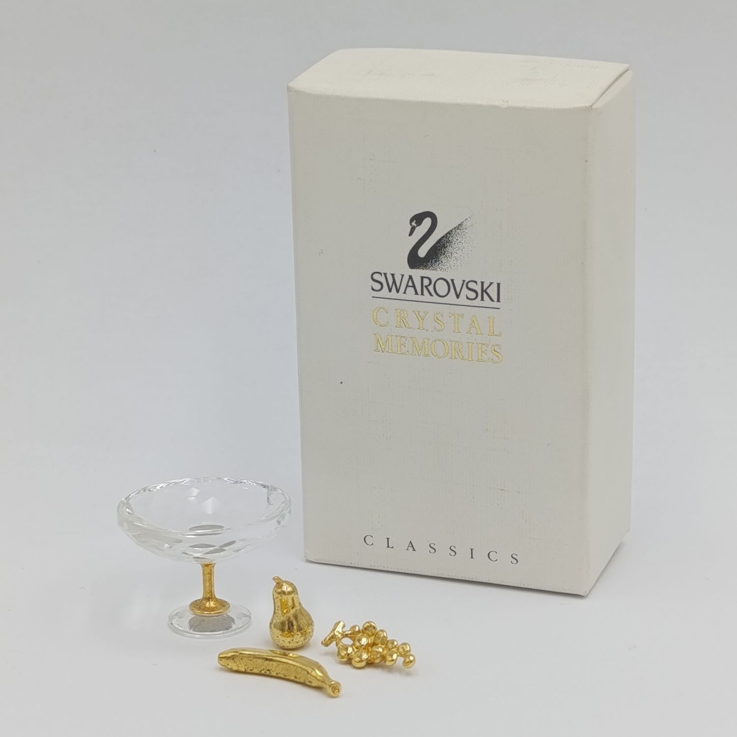 Swarovski Crystal memories fruit bowl with fruit ornament in box