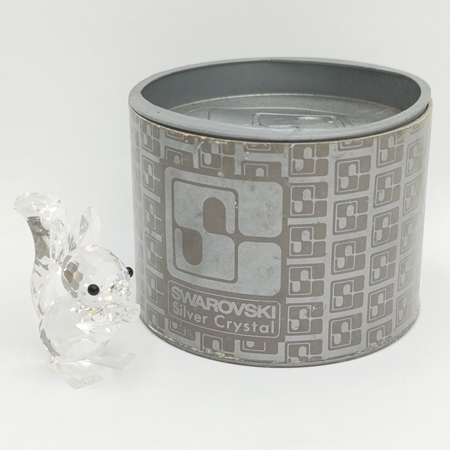 Swarovski silver crystal #7662 Squirrel figurine in box