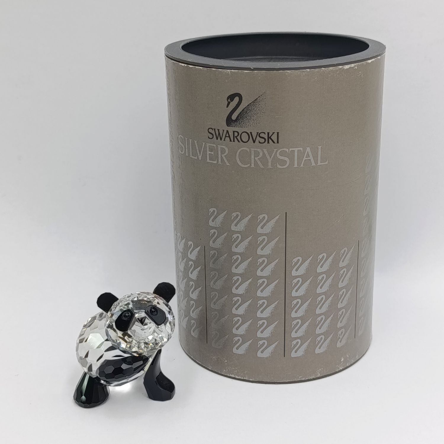 Swarovski silver crystal #7611 Panda Bear figurine in box