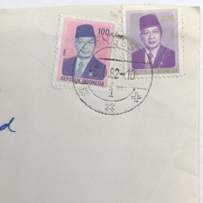 Postal cover from Indonesia to Mowbray, South Africa on Hotel Phoenix Singapore stationery - 2 Indonesia stamps cancelled Jongso, Indonesia 6 September 1982