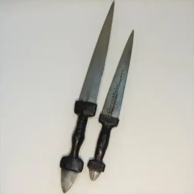 Southern Algeria Tuareg daggers - Original Leather clad with bloodletting spikes - Top quality