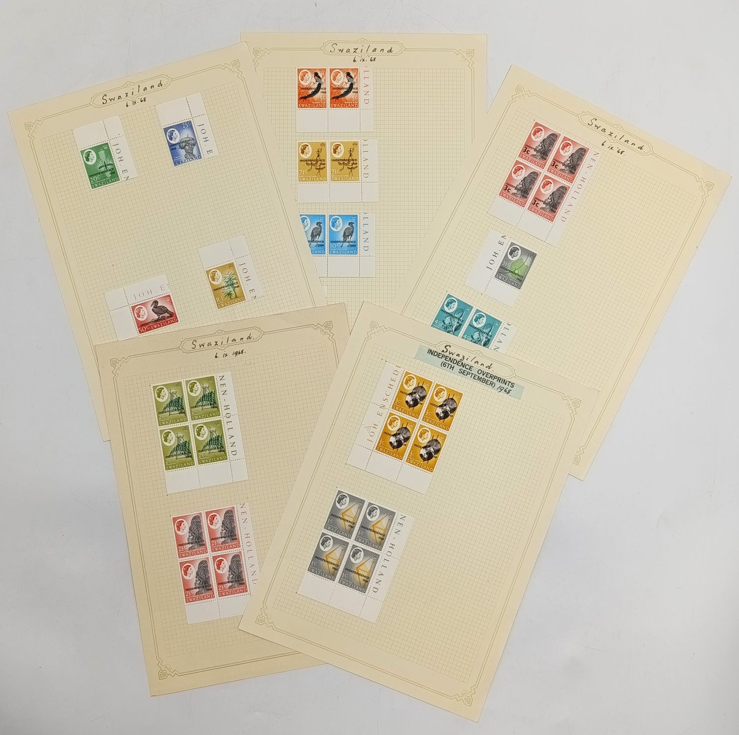 Swaziland Independence  overprints set - 1968