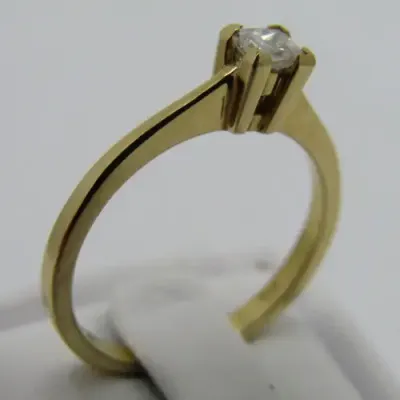 18kt ring with 0.21ct diamond - color I/J - clarity VS/SI - weighs 2.7g - size M/6