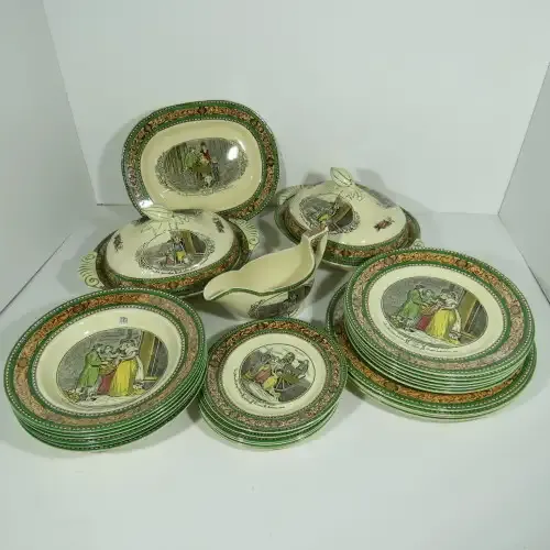 ADAMS Cries of London set of 28 pieces - 4 plates - 6 small plates - 6 side plates - 6 soup bowls
