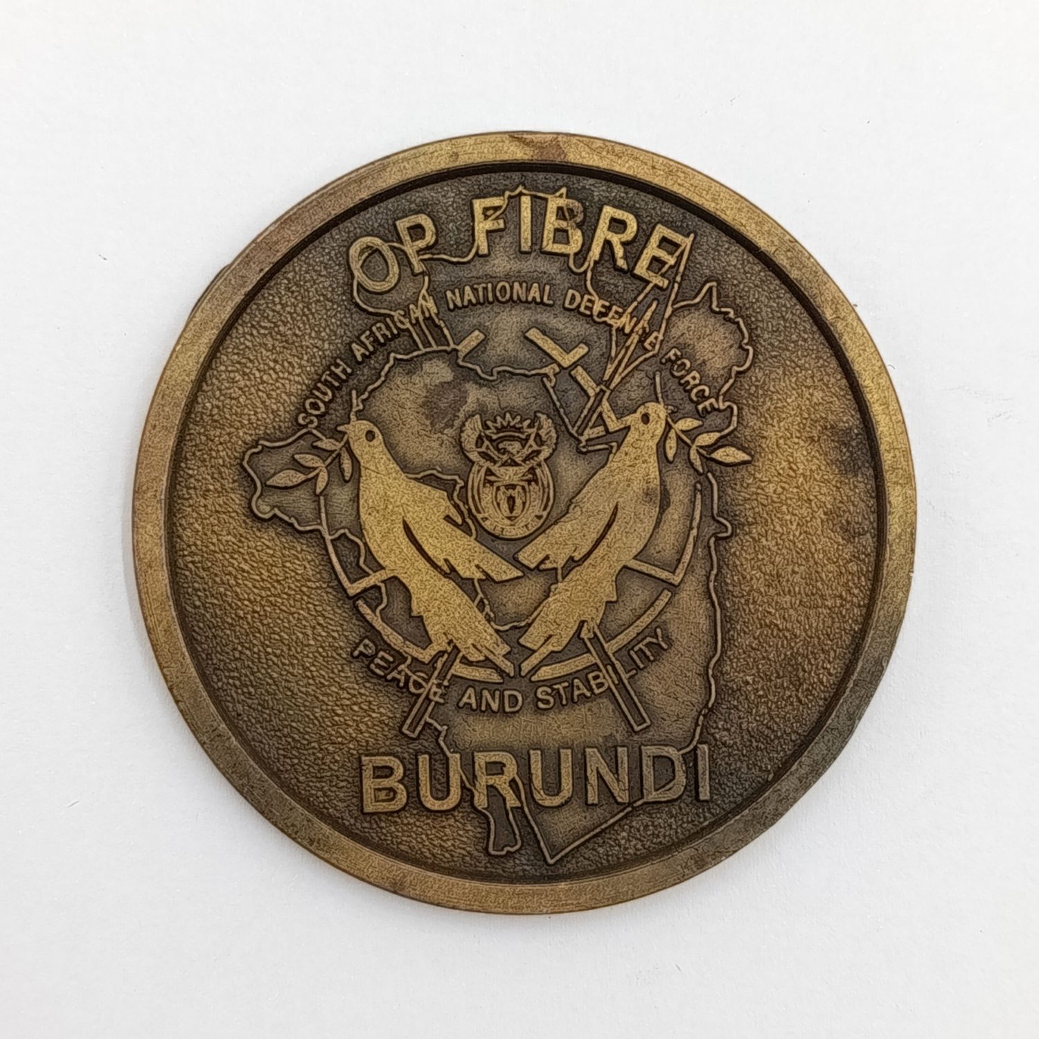 SANDF OP Fibre Burundi medallion