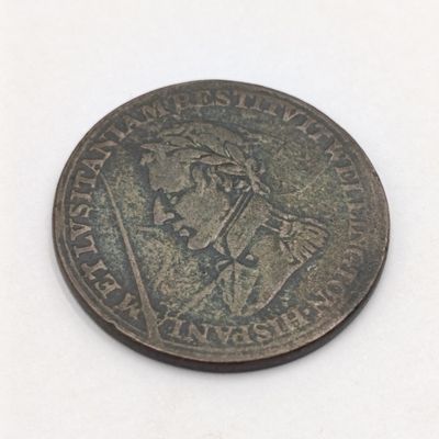 1812 Canadian 1/2 penny Merchant token - with large die crack - unsure of variety