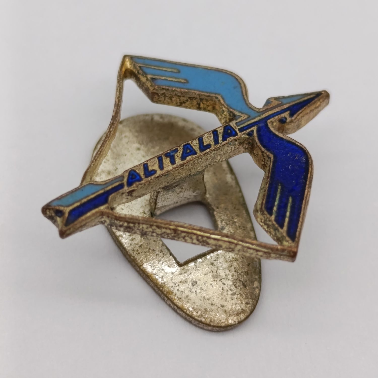 Vintage Alitalia Airlines button badge