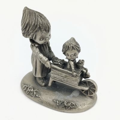 Vintage Little Gallery fine pewter Betsey&#39;s Sunshine day figurine