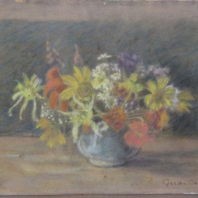 Gerda Oerder still life pastel - wife of Frans Oerder
