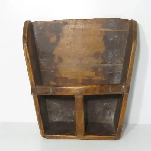 Antique Chinese wooden rice scoop - Size 29 x 28 cm