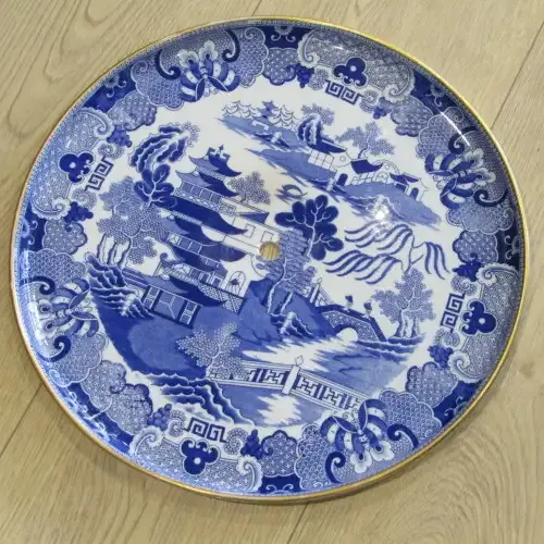 Copeland Spode table top with centre fixing hole - dated to April 1889