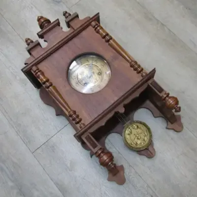 German Vrijslinger wall clock with South African teak case
