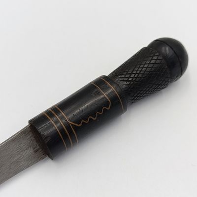 Antique wood with brass inlay dagger