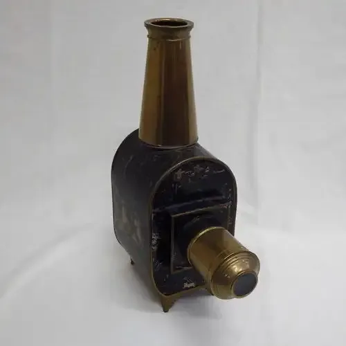 Antique brass magic lantern glass slide viewer / projector