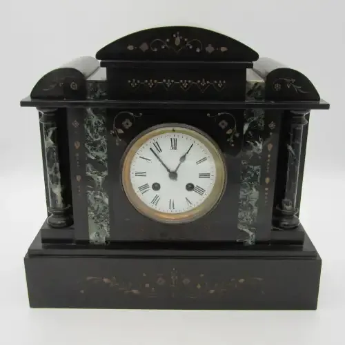 Antique Marble Mantel clock - working