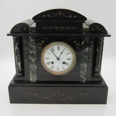Antique Marble Mantel clock - working