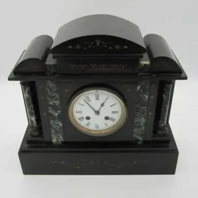 Antique Marble Mantel clock - working