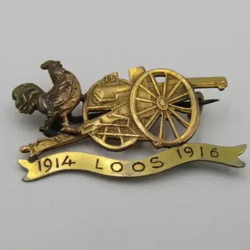 9kt Gold WW1 Battle of Loos 1914-1916 sweetheart pin - weighs 2.5 grams