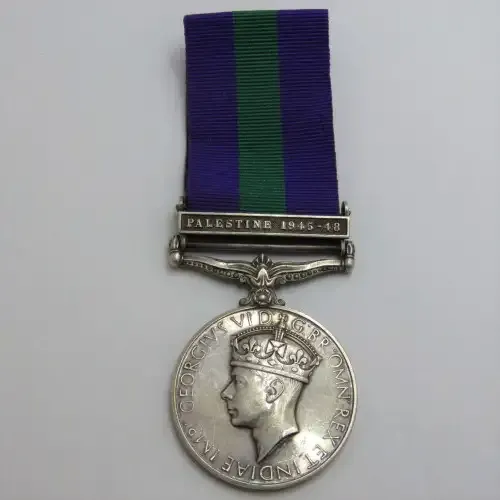 General Service medal Palestine 1945-48 issued to AS.6875 Sergeant J.Mofoka A.P.C