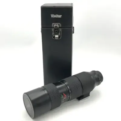 Vivitar 120mm-600mm f 1:5,6-8,0 telephoto 200m lens in case - lens is clean - P/K mount