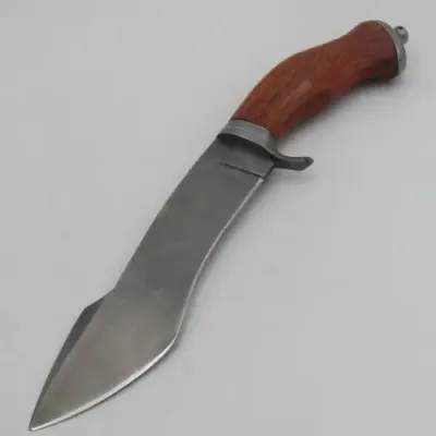 Handmade Hunter fixed blade knife with wooden handle and certificate,
